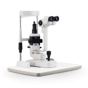 Slit lamp with applanation tonometer